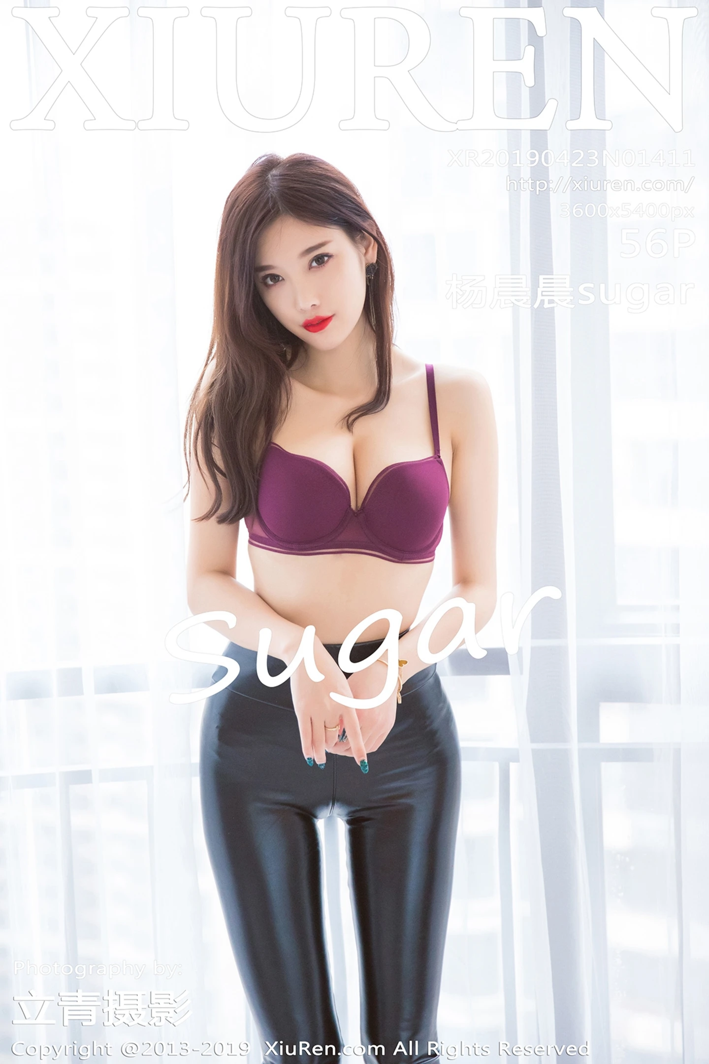 [XiuRen秀人网]No.1411_女神杨晨晨sugar性感内衣配黑皮裤紧身秀完美身材诱惑写真56P-秀人网 - XiuRen.Pro